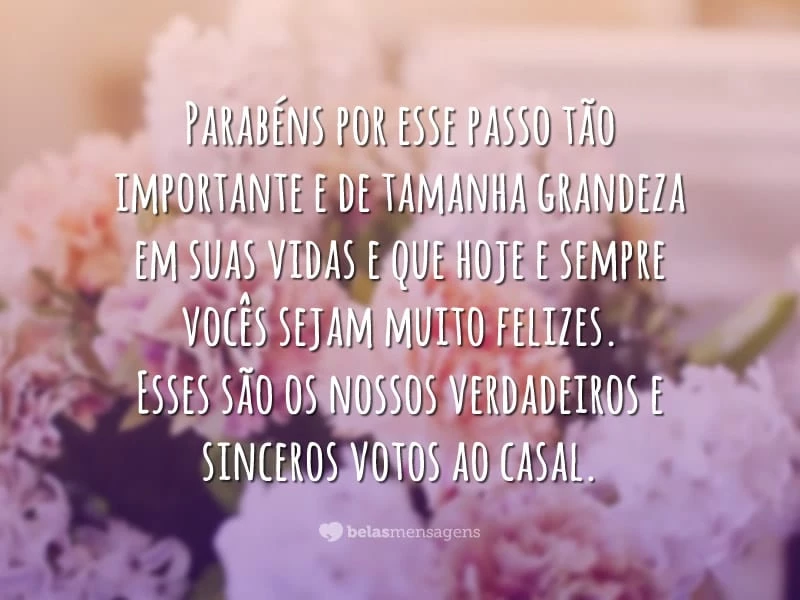 Mensagem de parabéns pelo casamento - Belas Mensagens