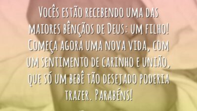 Parabéns pelo novo filho