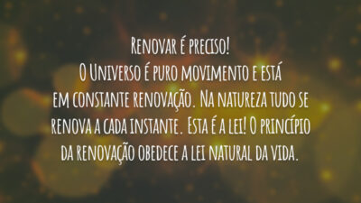 Ano Novo, tempo de renovação!
