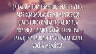 Saudades do amigo