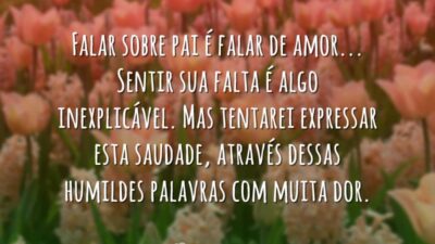 Saudades do meu pai