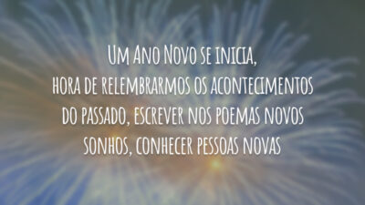 Um Ano Novo se inicia