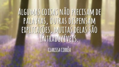 Algumas coisas não precisam de palavras