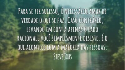 Para se ter sucesso, é necessário amar de verdade o que se&hellip;
