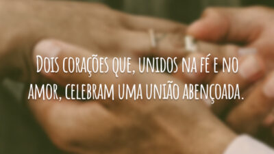 Dois corações que, unidos na fé e no amor, celebram uma união&hellip;
