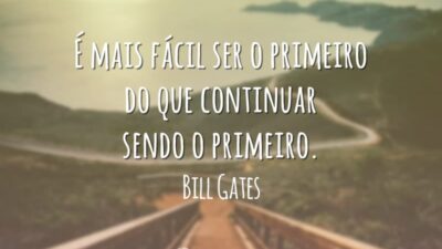 É mais fácil ser o primeiro do que continuar sendo o primeiro.