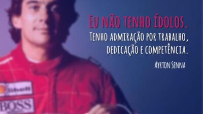 Eu não tenho ídolos. Tenho admiração por trabalho, dedicação e competência.