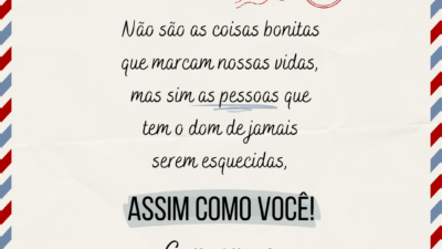 Não são as coisas bonitas que marcam nossas vidas, mas sim as&hellip;