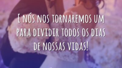 E nós nos tornaremos um para dividir todos os dias de nossas&hellip;