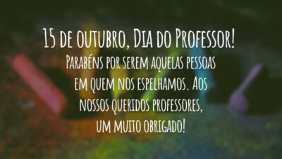 Parabéns, professores!