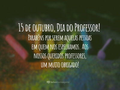 Parabéns, professores!