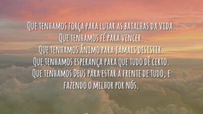 Que tenhamos força