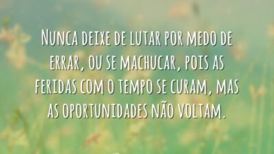Nunca deixe de lutar
