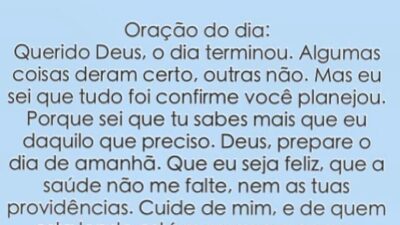 Oração especial do dia