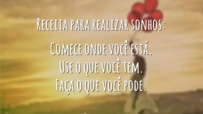 Receita para realizar sonhos
