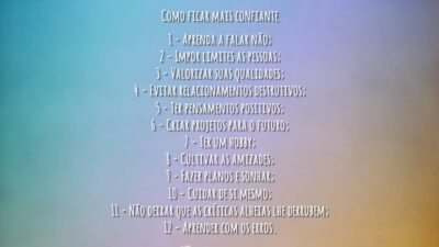 Como ficar mais confiante