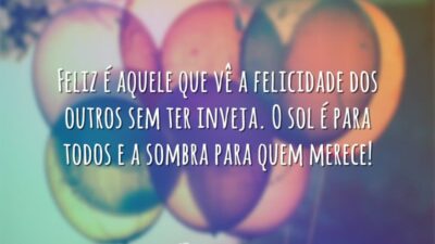 Feliz é aquele