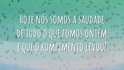 O rompimento levou