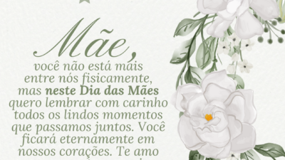 Homenagem à mãe falecida