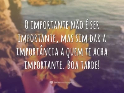 O importante