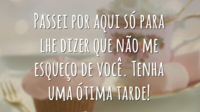 Uma ótima tarde!