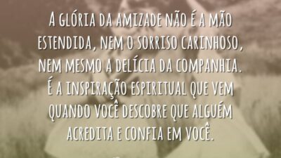 A glória da amizade
