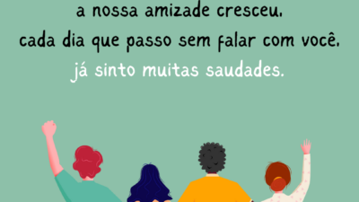 É incrível como a nossa amizade cresceu, cada dia que passo sem&hellip;