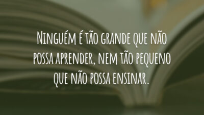 Aprender e ensinar