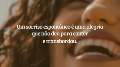 Um sorriso espontâneo é uma alegria que não deu para conter e&hellip;