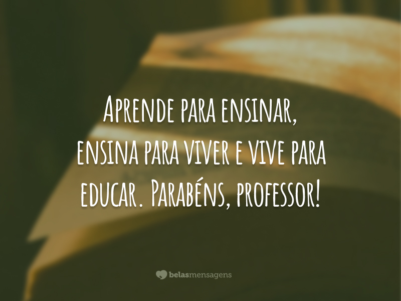 Frases dos professores