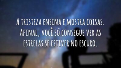 A tristeza nos ensina