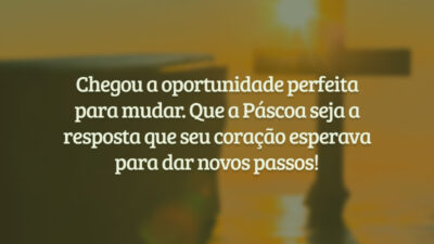 Chegou a oportunidade perfeita para mudar. Que a Páscoa seja a resposta&hellip;