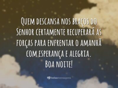 Quem descansa nos braços do Senhor certamente recuperará