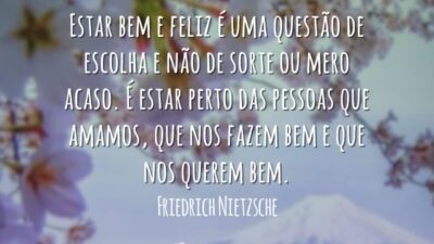Estar bem e feliz