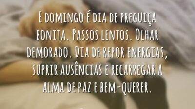 Dia de repor energias