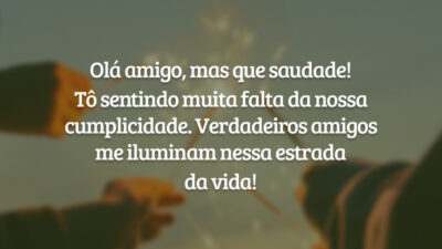 Olá amigo, mas que saudade! Tô sentindo muita falta da nossa cumplicidade.&hellip;