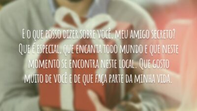 E o que posso dizer sobre você, meu amigo secreto? Que é&hellip;