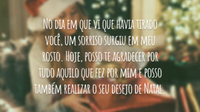 No dia em que vi que havia tirado você, um sorriso surgiu&hellip;