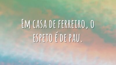 Em casa de ferreiro, o espeto é de pau.