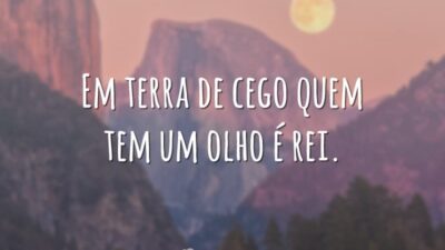 Em terra de cego quem tem um olho é rei.
