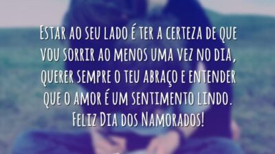 Estar ao seu lado é ter a certeza de que vou sorrir&hellip;