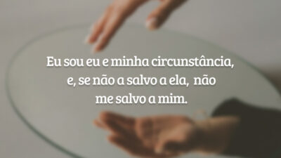 Eu sou eu e minha circunstância, e, se não a salvo a&hellip;