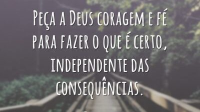 Peça coragem a Deus