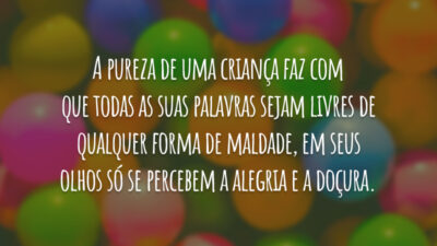 A pureza de uma criança