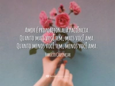 Amor é paciência