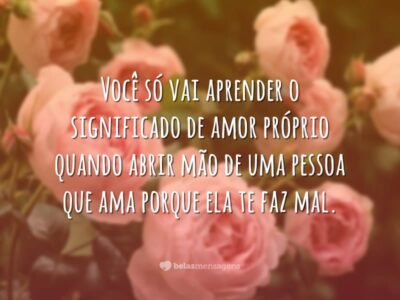 O significado de amor próprio