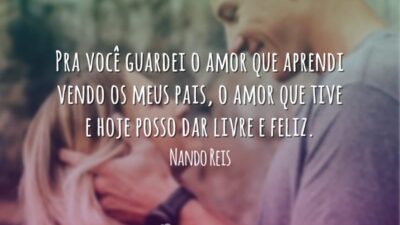 Pra você guardei o amor que aprendi vendo os meus pais, o&hellip;