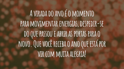 A virada do ano