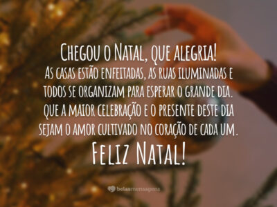 Natal chegou, que alegria!