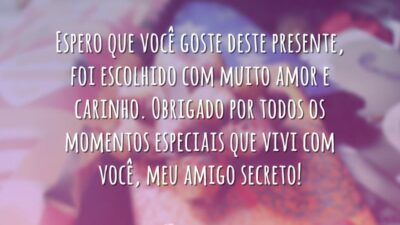 Espero que você goste deste presente, foi escolhido com muito amor e&hellip;